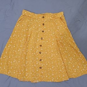 Torrid Floral Challis Button Midi Skirt w/ Pockets